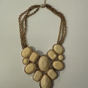 Chic Cream Multi-Stone Necklace